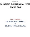 Lecture Accounting and financial system - Lecture 3-4: Accounting process