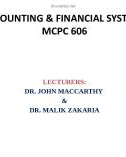 Lecture Accounting and financial system - Lecture 5: Trial balance and end period adjustments