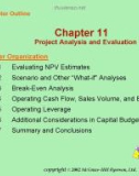 Lecture Fundamentals of corporate finance - Chapter 11: Project analysis and evaluation