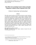 The effect of accounting conservatism on equity valuation: Evidence from corporate life cycle