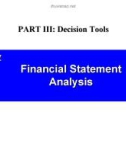 Lecture Issues in financial accounting – Lecture 27: Financial statement analysis