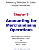 Lecture Accounting principles (7th Edition): Chapter 5 – Weygandt, Kieso, Kimmel