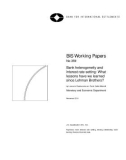 Bank heterogeneity and interest rate setting: What lessons have we learned since Lehman Brothers?