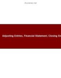 Lecture Issues in financial accounting – Lecture 5: Adjusting entries, financial statement, closing entries