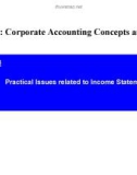 Lecture Issues in financial accounting – Lecture 6: Practical issues related to income statement