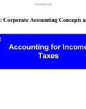 Lecture Issues in financial accounting – Lecture 22: Accounting for income taxes