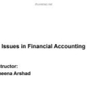 Lecture Issues in financial accounting – Lesson 1: Accounting history