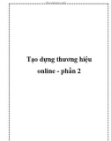 Tạo dựng thương hiệu online - phần 2