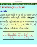 Bài giảng Xác suất & thống kê đại học - Chương 8: Bài toán tương quan và Hồi quy