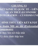 Bài giảng Kinh tế quốc tế - Chương 6: Liên kết kinh tế quốc tế – liên hiệp quan thuế