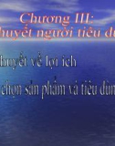 Chương 3: Lý thuyết người tiêu dùng