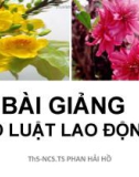 Bài giảng Bộ luật lao động - ThS-NCS.TS. Phan Hải Hồ