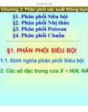 Bài giảng Xác suất & thống kê đại học - Chương 3: Phân phối xác suất thông dụng