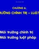 Chương 6: Môi trường chính trị - pháp luật