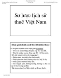 Sơ lược lịch sử thuế Việt Nam