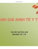 Bài giảng Đánh giá kinh tế y tế - Nguyễn Quỳnh Anh