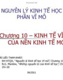 Bài giảng Nguyên lý kinh tế học vĩ mô: Chương 10