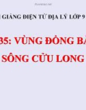 Bài giảng Địa lý 9 bài 35: Vùng Đồng Bằng Sông Cửu Long