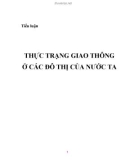 Tiểu luận: Thực trạng giao thông ở các đô thị của nước ta