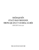 Quản lý văn hóa, xã hội và Thẩm quyền của Ủy ban nhân dân: Phần 1