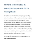 CHƯƠNG 5: Định Giá Đầu-Ra (output)