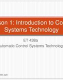 Lecture Automatic control systems technology - Lesson 1: Introduction to control systems technology