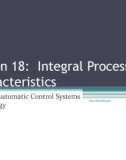 Lecture Automatic control systems technology - Lesson 18: Integral process characteristics