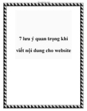 7 lưu ý quan trọng khi viết nội dung cho website