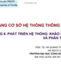 Bài giảng Cơ sở hệ thống thông tin: Chương 8 - PGS. TS. Hà Quang Thụy