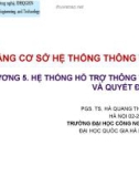 Bài giảng Cơ sở hệ thống thông tin: Chương 5 - PGS. TS. Hà Quang Thụy