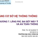 Bài giảng Cơ sở hệ thống thông tin: Chương 7 - PGS. TS. Hà Quang Thụy