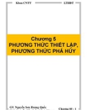 Bài giảng Lập trình hướng đối tượng: Chương 5 - Nguyễn Sơn Hoàng Quốc, ThS. Nguyễn Tấn Trần Minh Khang