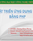 Bài giảng Phát triển ứng dụng Web bằng PHP: Phần 5 - Dương Khai Phong