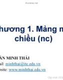 Bài giảng Lập trình C nâng cao‎: Chương 1 - Trần Minh Thái