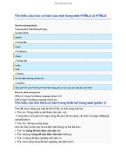 Tìm hiểu cấu trúc cơ bản của một trang Web HTML4 và HTML5