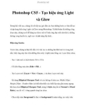 Photoshop CS5 - Tạo hiệu ứng Light và Glow