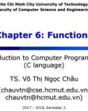 Lecture Introduction to Computer Programming - Chapter 6: Functions