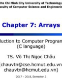 Lecture Introduction to Computer Programming - Chapter 7: Arrays