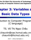 Lecture Introduction to Computer Programming - Chapter 3: Variables and Basic Data Types