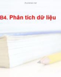 Bài 4: Phân tích dữ liệu