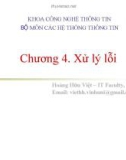 HỆ THỐNG THÔNG TIN - Xử lý lỗi