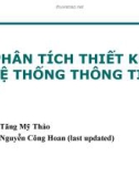 PHÂN TÍCH THIẾT KẾ HỆ THỐNG THÔNG TIN - XÁC ĐỊNH VÀ PHÂN TÍCH YÊU CẦU