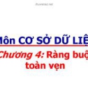 Bài giảng Cơ sở dữ liệu: Chương 4 - ThS. Hồ Đắc Quán