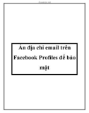 Ẩn địa chỉ email trên fac profiles để bảo mật