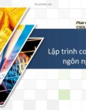 Bài giảng Lập trình Java - Chương 1: Lập trình cơ bản với ngôn ngữ Java