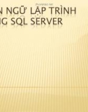 Bài giảng Hệ quản trị cơ sở dữ liệu: Ngôn ngữ lập trình trong SQL server - Phan Hiền