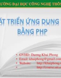 Bài giảng Lập trình PHP: Chương 5 - Dương Khai Phong