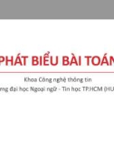 Bài giảng Kỹ thuật lập trình: Chương 1 - Trường Đại học Ngoại ngữ - Tin học TP.HCM