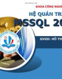 Bài giảng Hệ quản trị cơ sở dữ liệu MSSQL 2005: Chương 1 - Hồ Thị Anh Đào