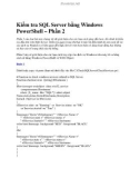 Kiểm tra SQL Server bằng Windows PowerShell – Phần 2